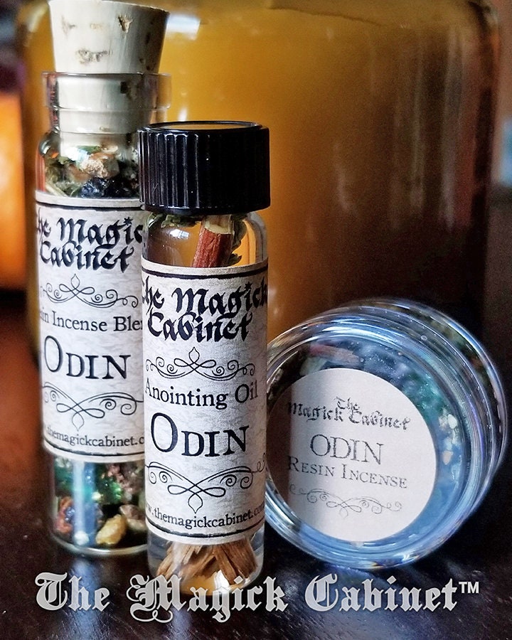 Odin Anointing Oil: Handmade Viking Ritual Oil with Cedarwood & Herbs .25 fl oz