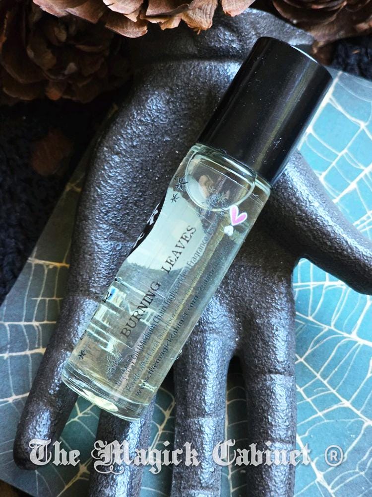 Burning Leaves Perfume: Smoky Woods, Leather, Spice - Unisex Fragrance