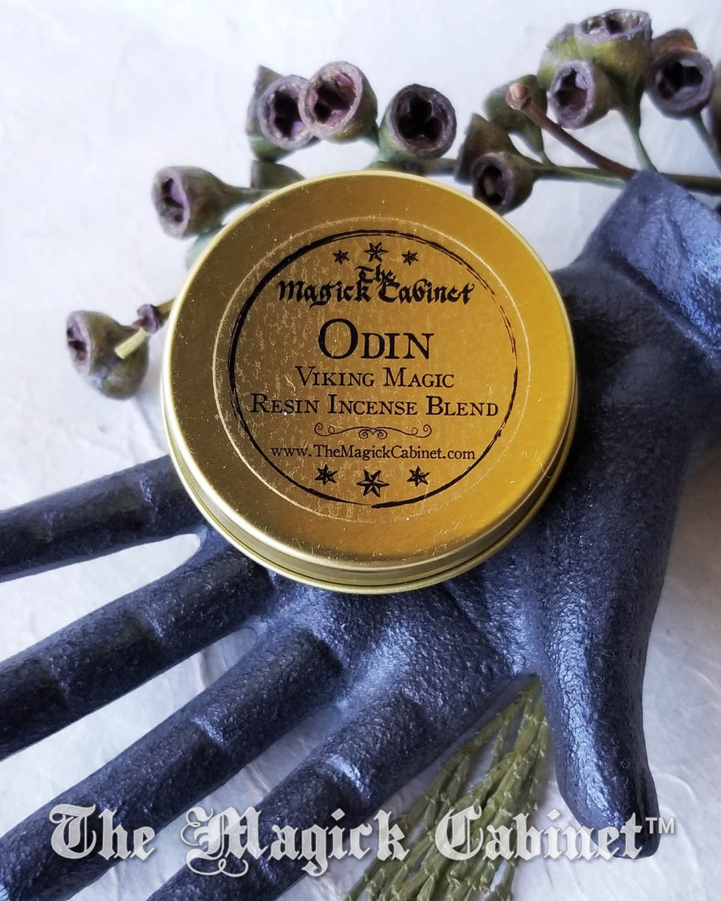 Odin Resin Incense: Sacred Viking Ritual Blend in Gold Tin