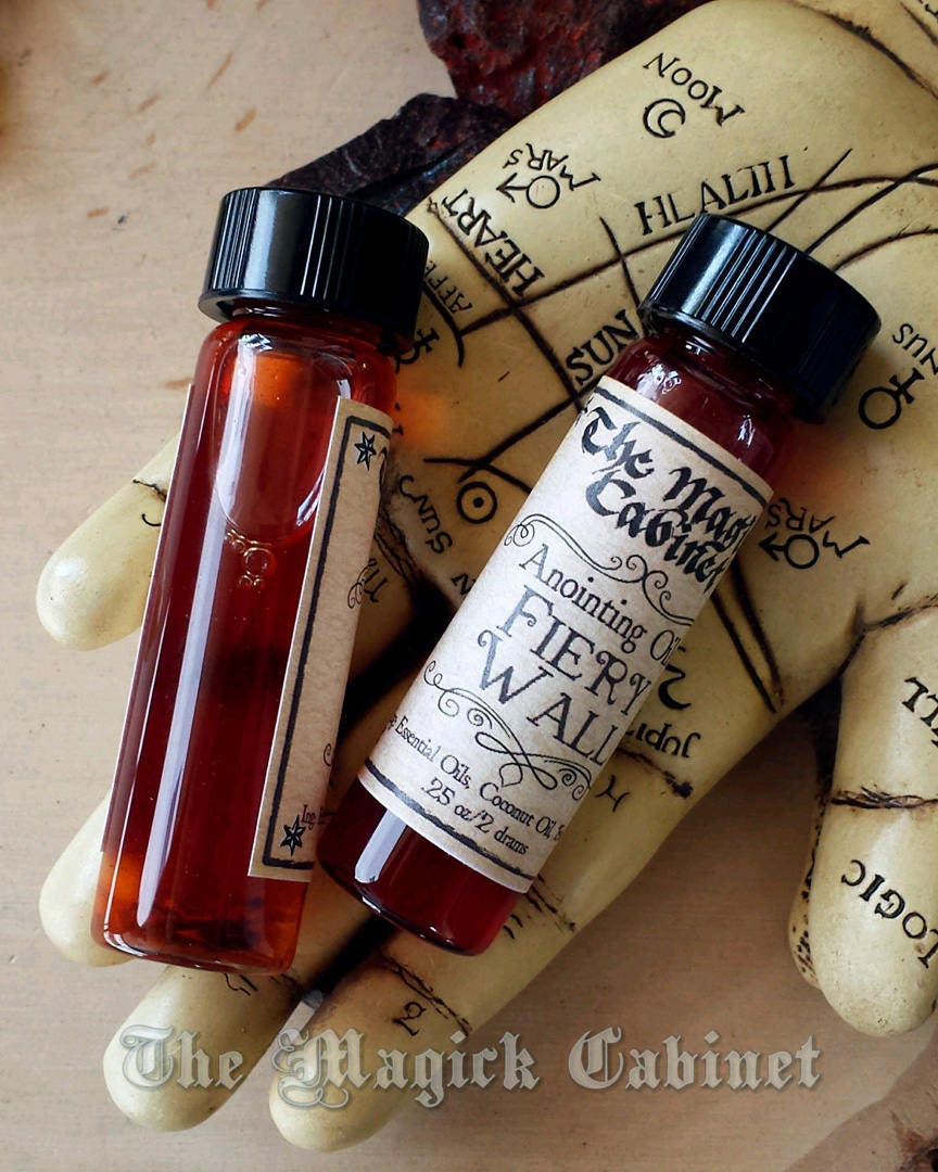 Fiery Wall Protection Oil: Dragon's Blood, Frankincense, Myrrh - Wicca, Pagan, Witchcraft