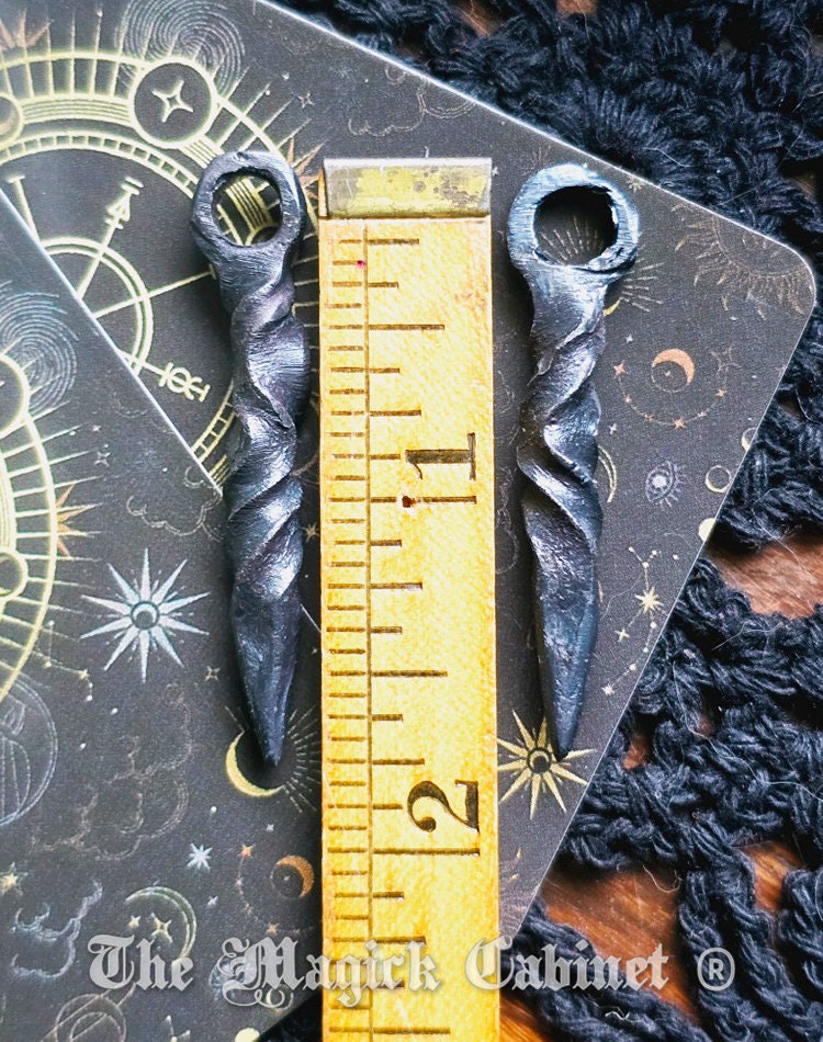 Hand Forged Iron Spike Necklace: Witch Magick Talisman