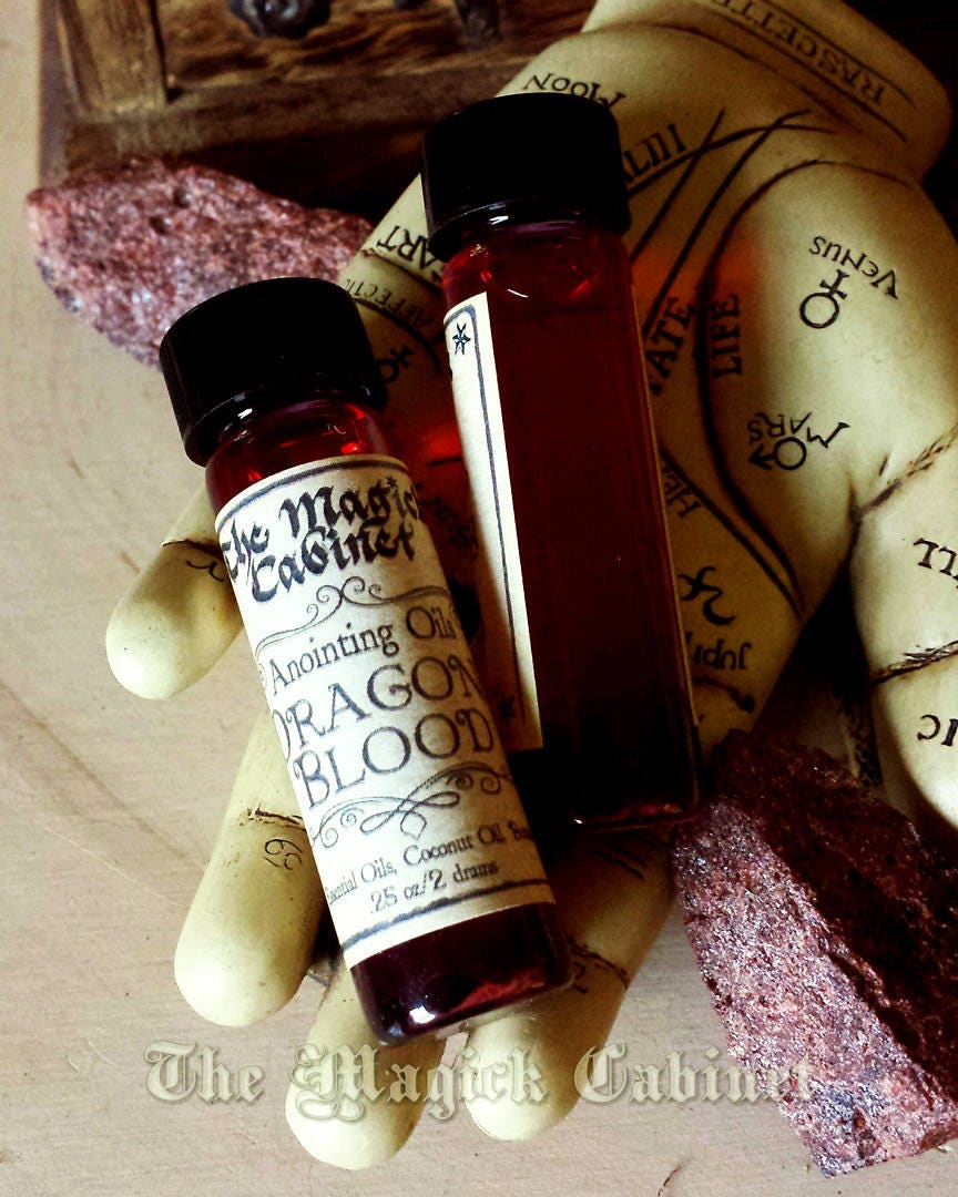 Dragons Blood Ritual Anointing Oil Potions for Witchcraft and Wicca