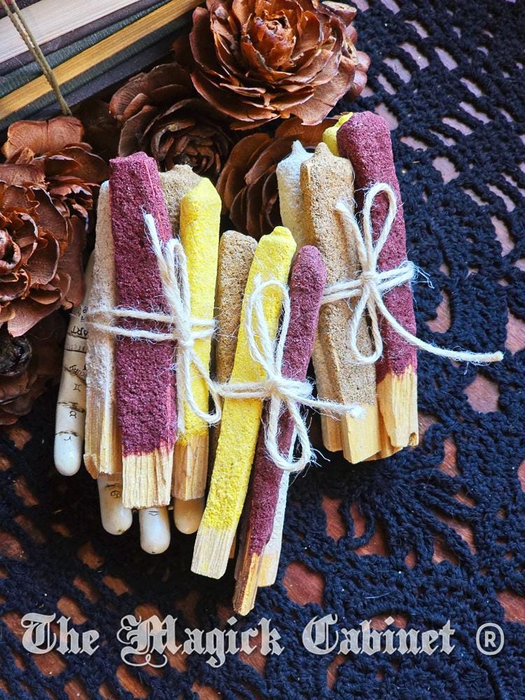 Hand Dipped Palo Santo Incense Sticks with Frankincense, Myrrh, Copal and Dragons Blood Resin