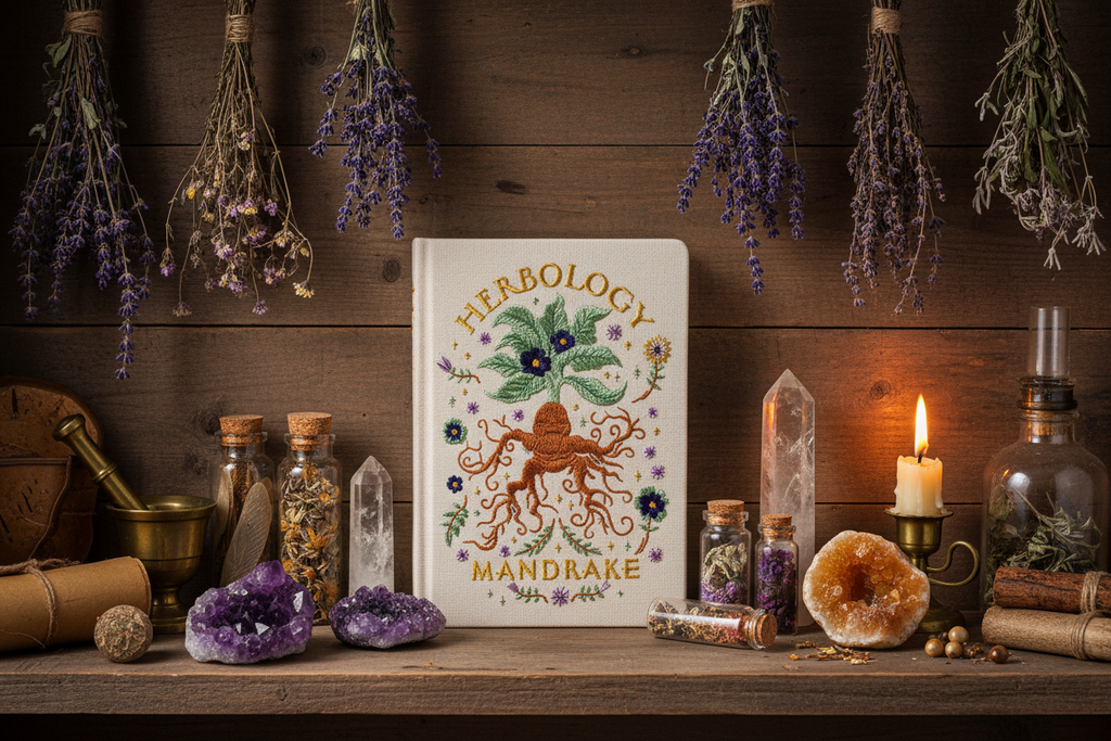 Magical Mandrake Embroidered Journal