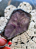 Auralite 23 Crystal Pendant: Handmade Spiritual Stone Necklace