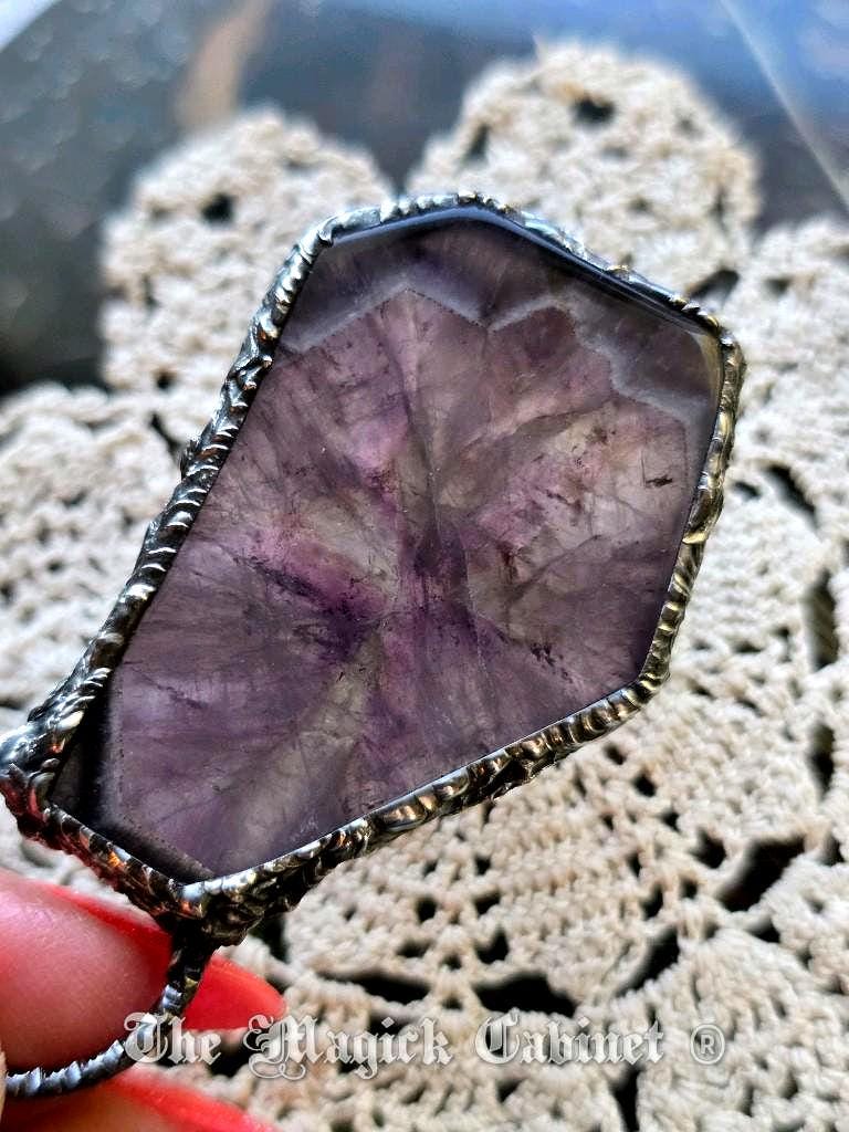 Auralite 23 Crystal Pendant: Handmade Spiritual Stone Necklace