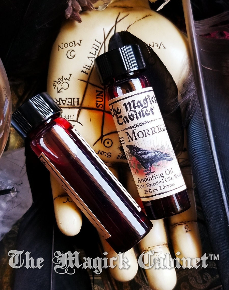 The Morrigan Ritual Anointing Oil: Dragons Blood, Mugwort and Quartz
