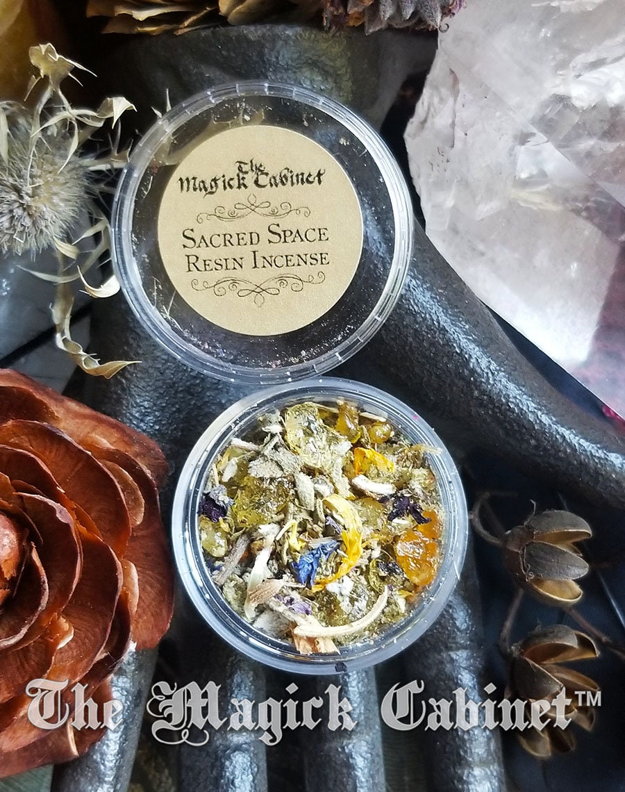 Sacred Space Resin Incense Blend: Lemon Floral, Witchcraft Wicca Supply (Sample Size)
