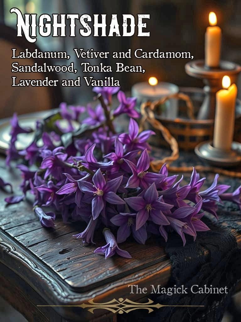 Nightshade Perfume: Labdanum, Vetiver, Cardamom, Sandalwood, Vanilla