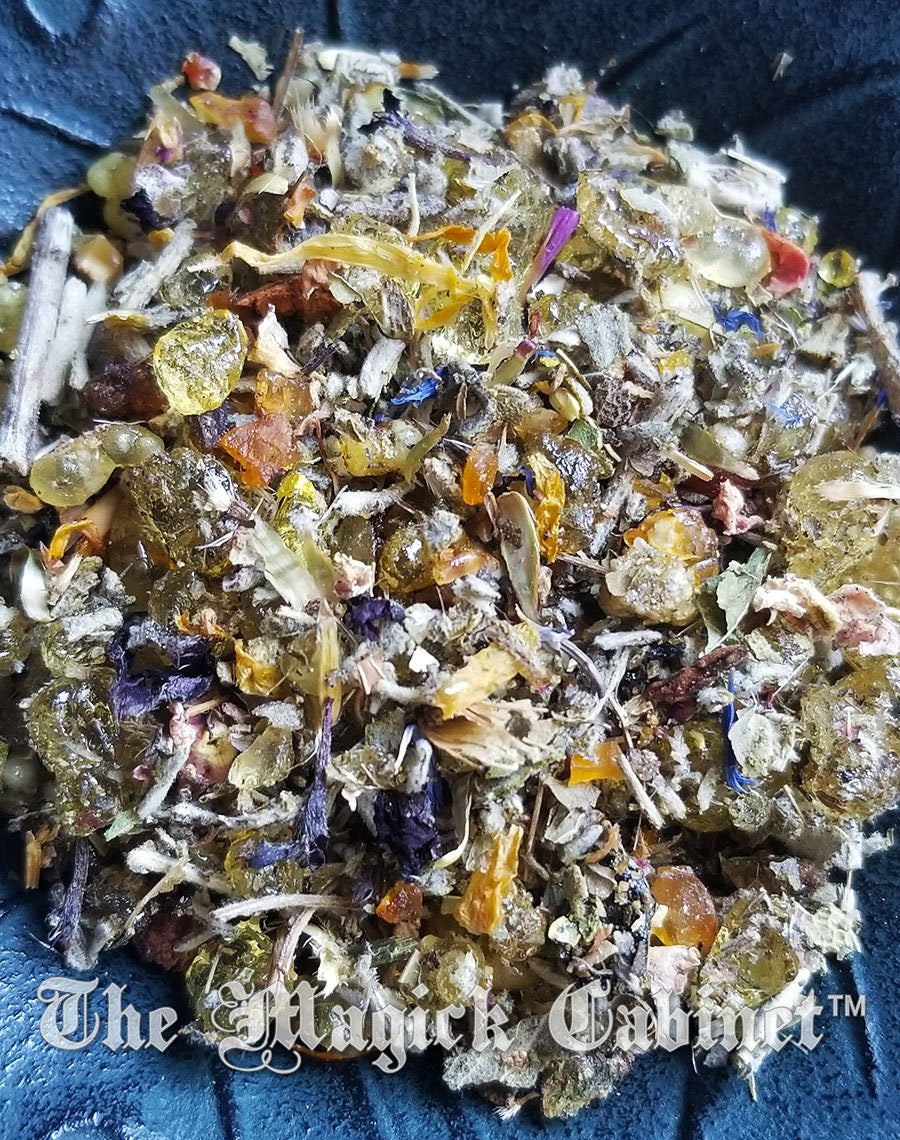 Sacred Space Resin Incense Blend: Lemon Floral, Witchcraft Wicca Supply (Sample Size)