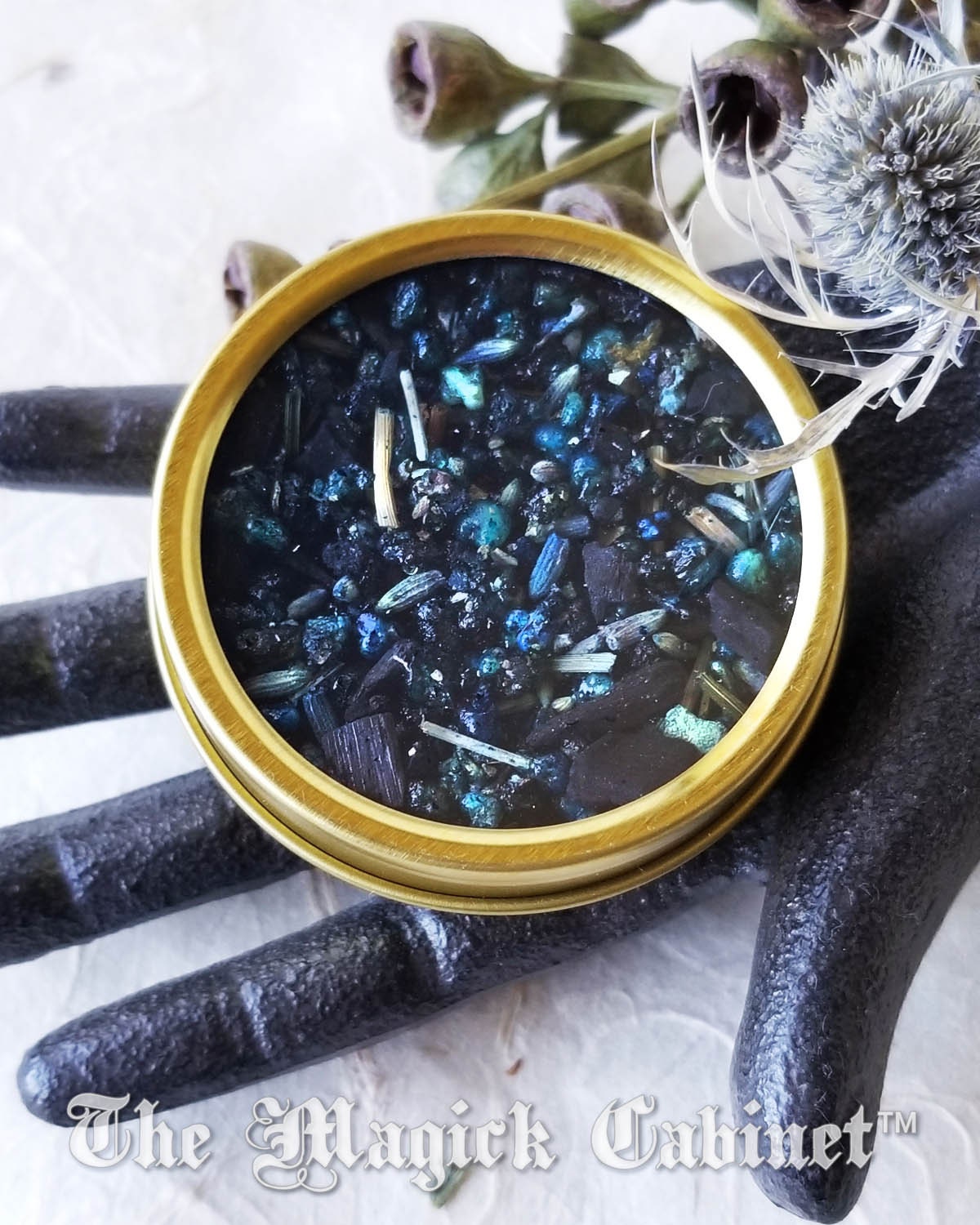 LOKI Resin Incense in a Tin, Blessing and Hexing depending on your intentions - Viking Magic