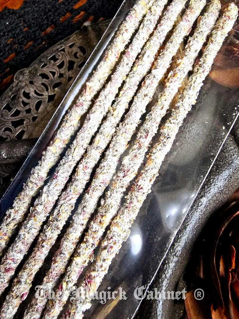 Artisan Resin Incense Sticks: 5 Elements Frankincense, Myrrh, Palo Santo, Copal, White Sage