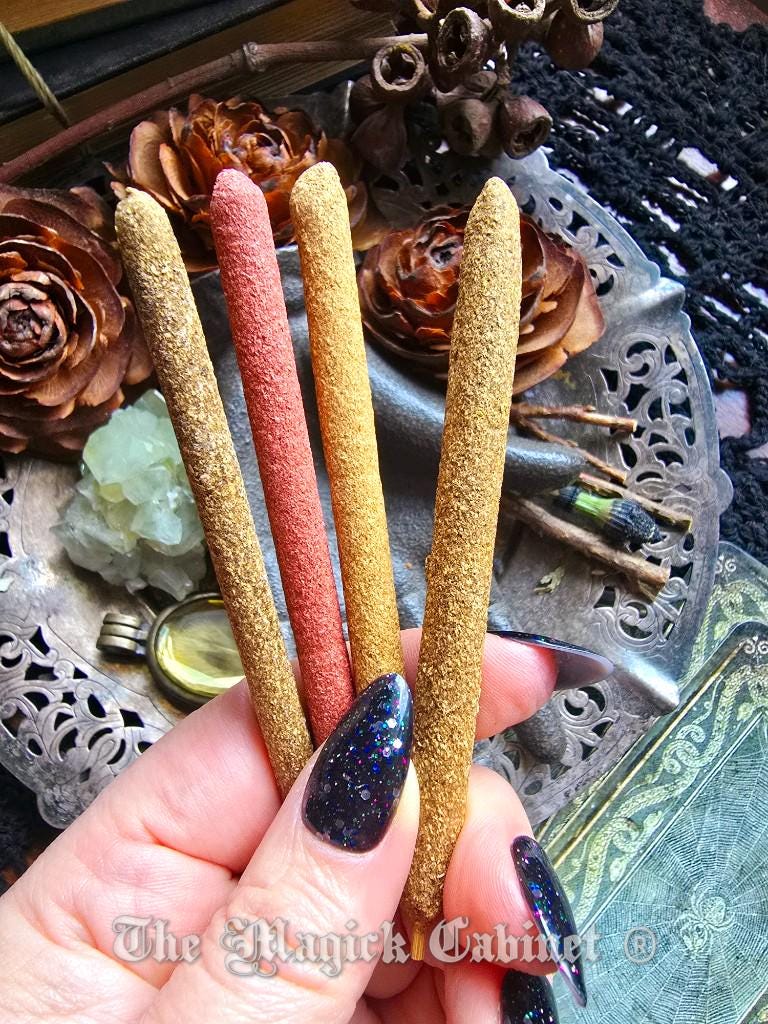 Palo Santo Incense Sticks with White Sage, Myrrh, Copal and Dragons Blood Resin, 3 each