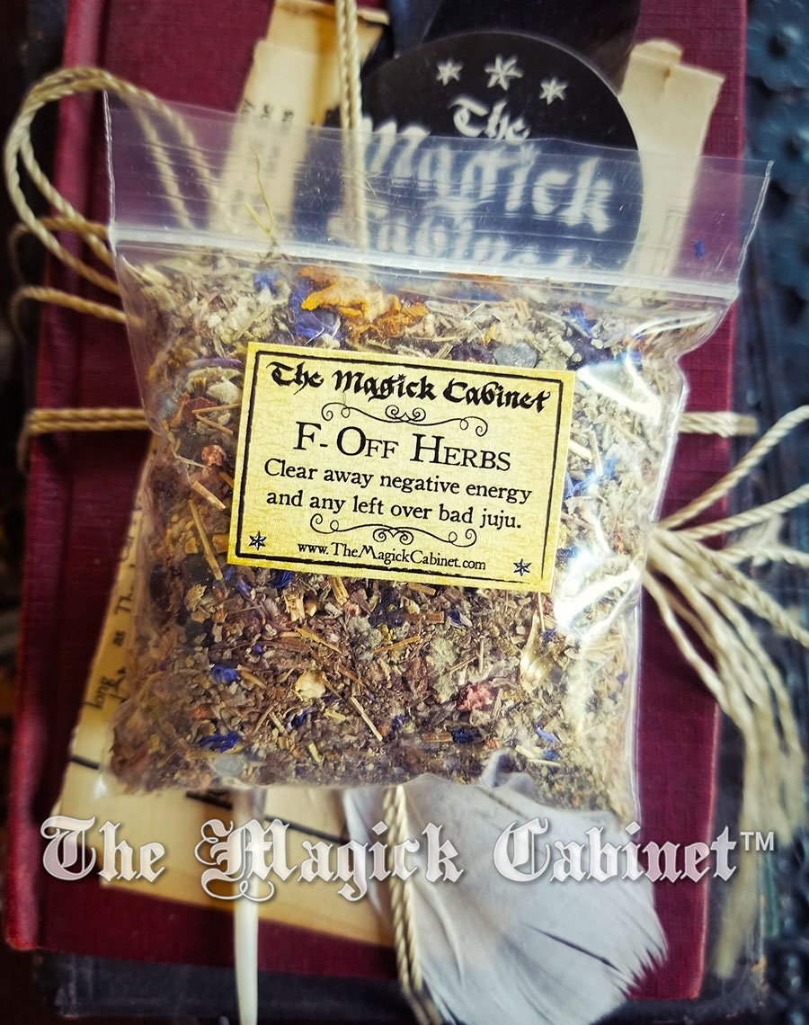 F-Off Clearing Herb Mix: Handmade Witchcraft Ritual Supply