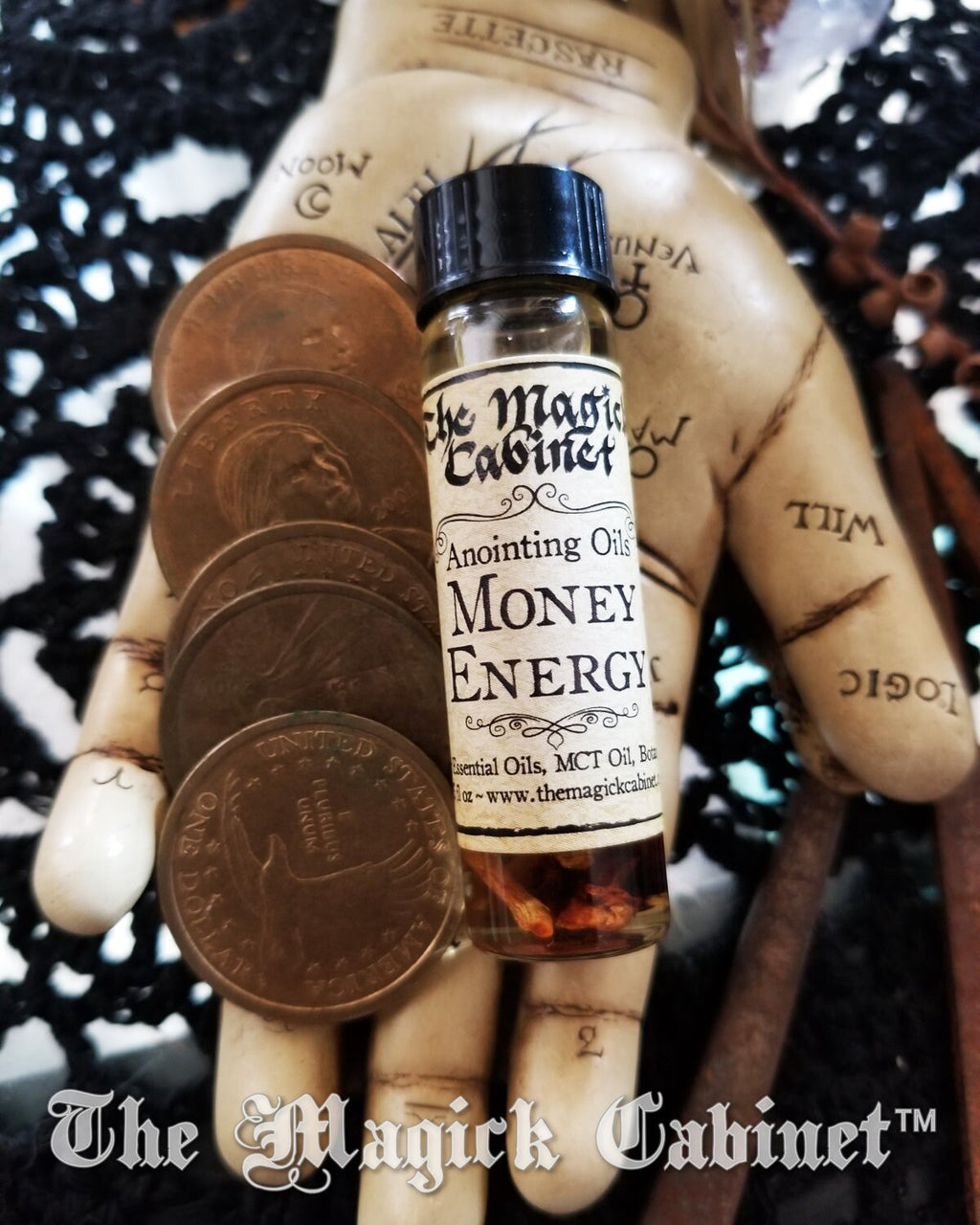 Money Drawing Ritual Oil: Witchcraft Wicca Apothecary (0.25 fl oz)