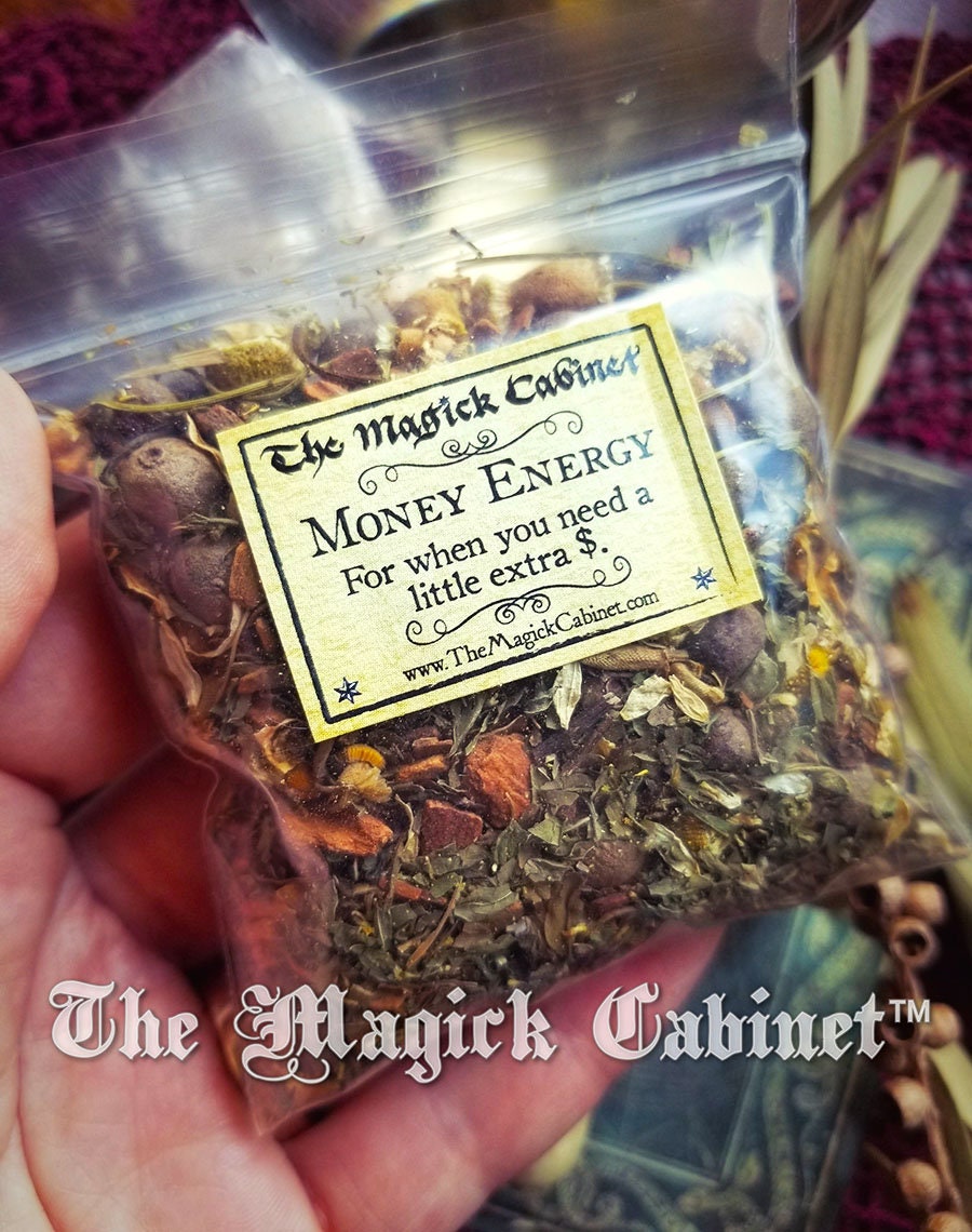 Money Energy Herb Mix: Witchcraft Spell Herbs, Natural Incense
