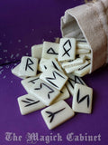 Elder Futhark Bone Rune Divination Set: In a muslin bag with meanings and instructions