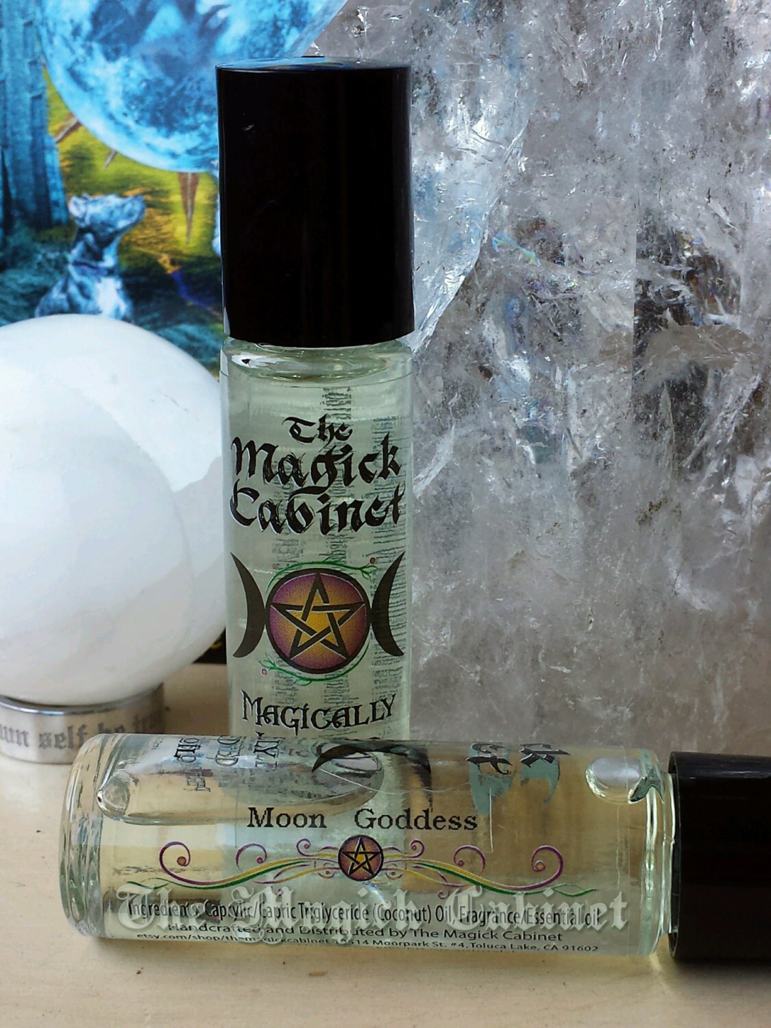 Moon Goddess Perfume Oil: Fresh Fruit and Floral Scent Oil or Eau de Parfum