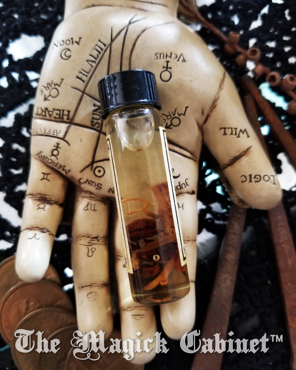 Money Drawing Ritual Oil: Witchcraft Wicca Apothecary (0.25 fl oz)