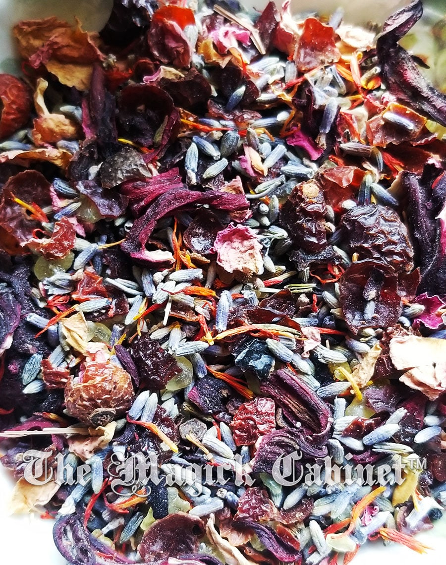 Love Spell Herb Mix: Rose, Hibiscus, Lavender - Witchcraft Supplies