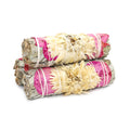 'Pristine Pink' White Sage Floral Smudge Stick (4 in.)