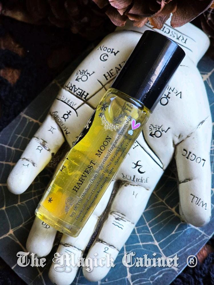 Harvest Moon Perfume: Sandalwood, Vanilla & Pumpkin Spice (10ml) Roll On or Spray