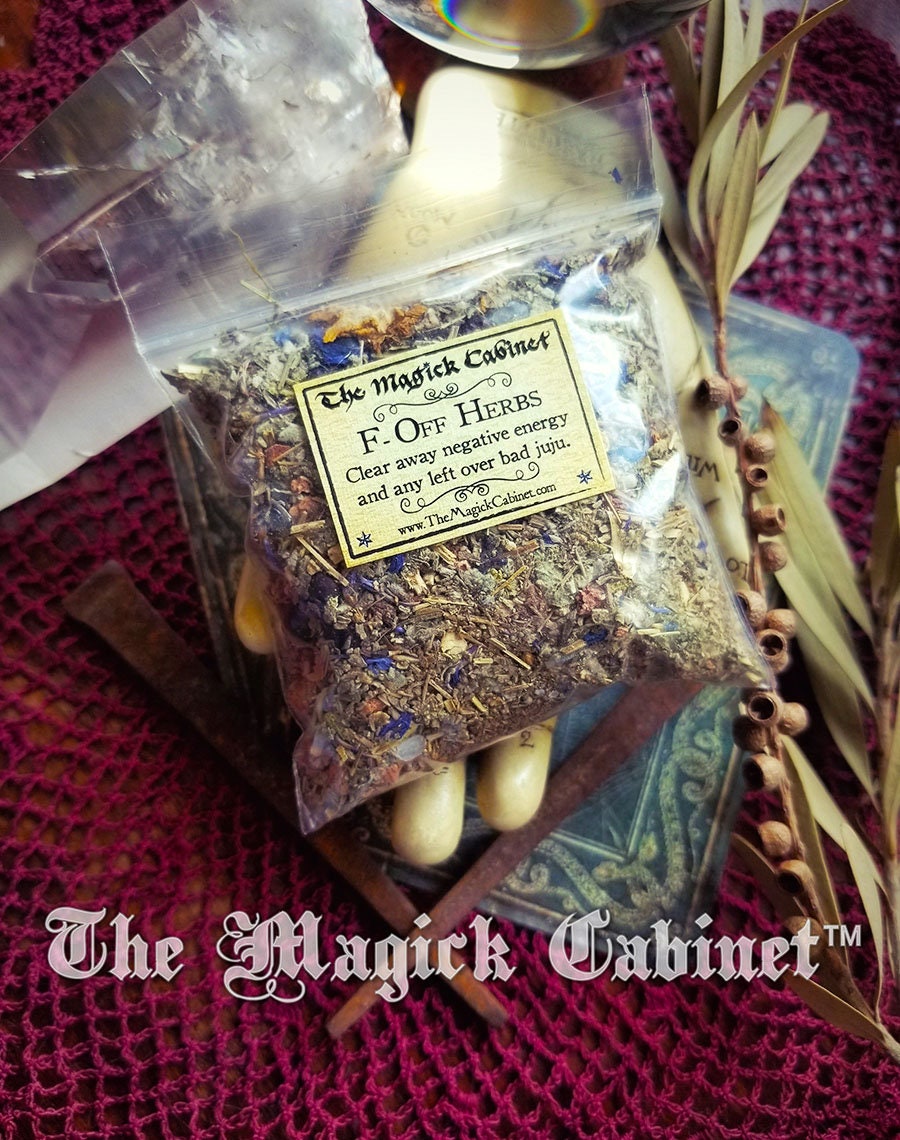 F-Off Clearing Herb Mix: Handmade Witchcraft Ritual Supply