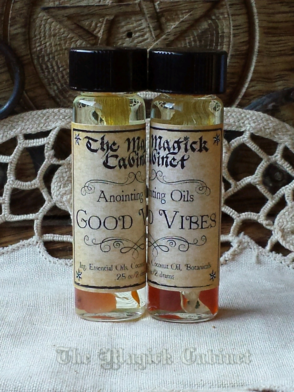 Good Vibes Anointing Oil: Carnelian Crystal, Citrus Scent (.25 oz)