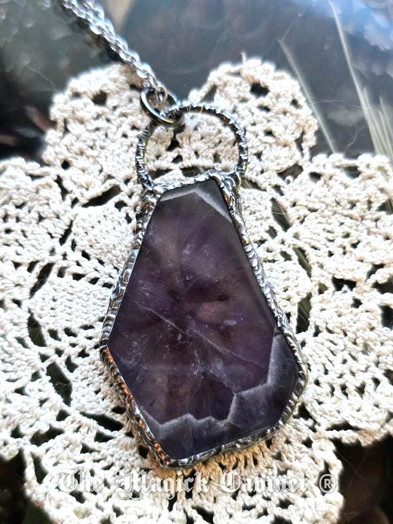 Auralite 23 Crystal Pendant: Handmade Spiritual Stone Necklace
