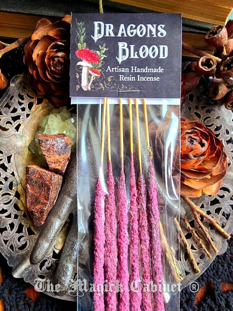 Artisan Dragons Blood Resin Incense Sticks (6 stick pack) Potent Energy for High Magic and clearing negative energy