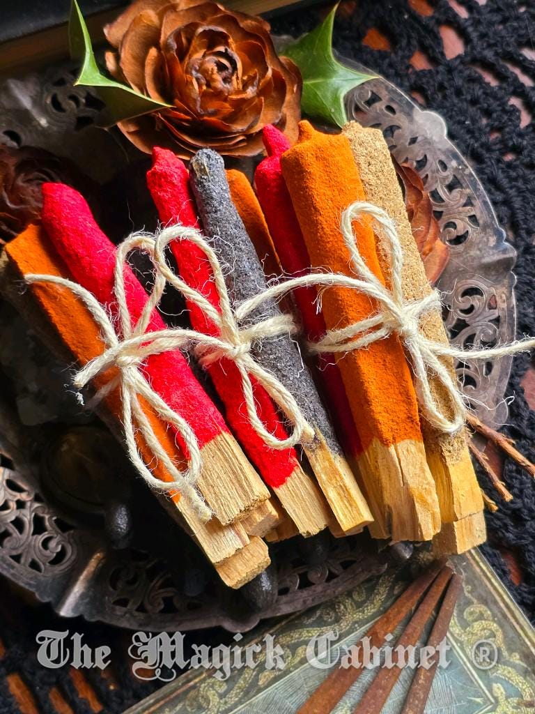 Hand Dipped Palo Santo Incense Sticks: White Sage, Sandalwood, Copal, Nag Champa