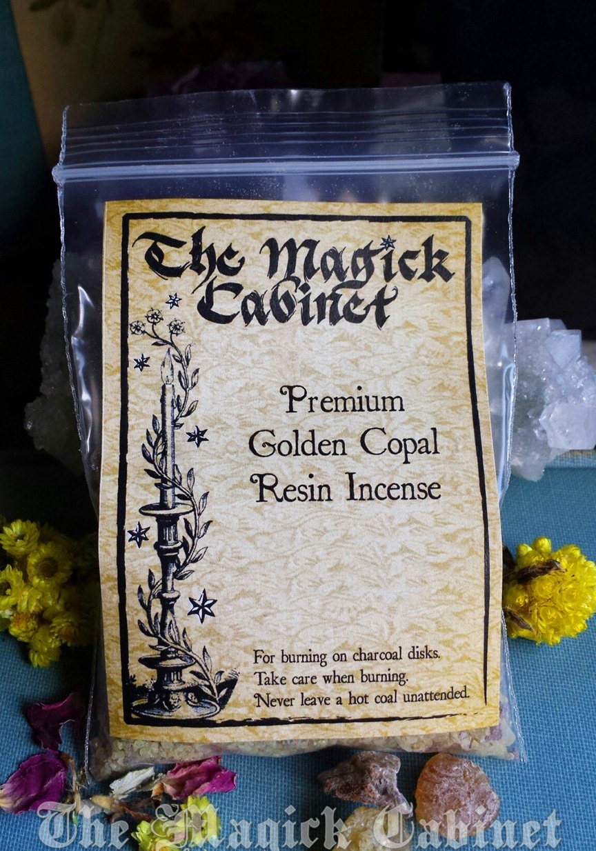 Golden Copal Resin Incense - Wicca Witchcraft Rituals