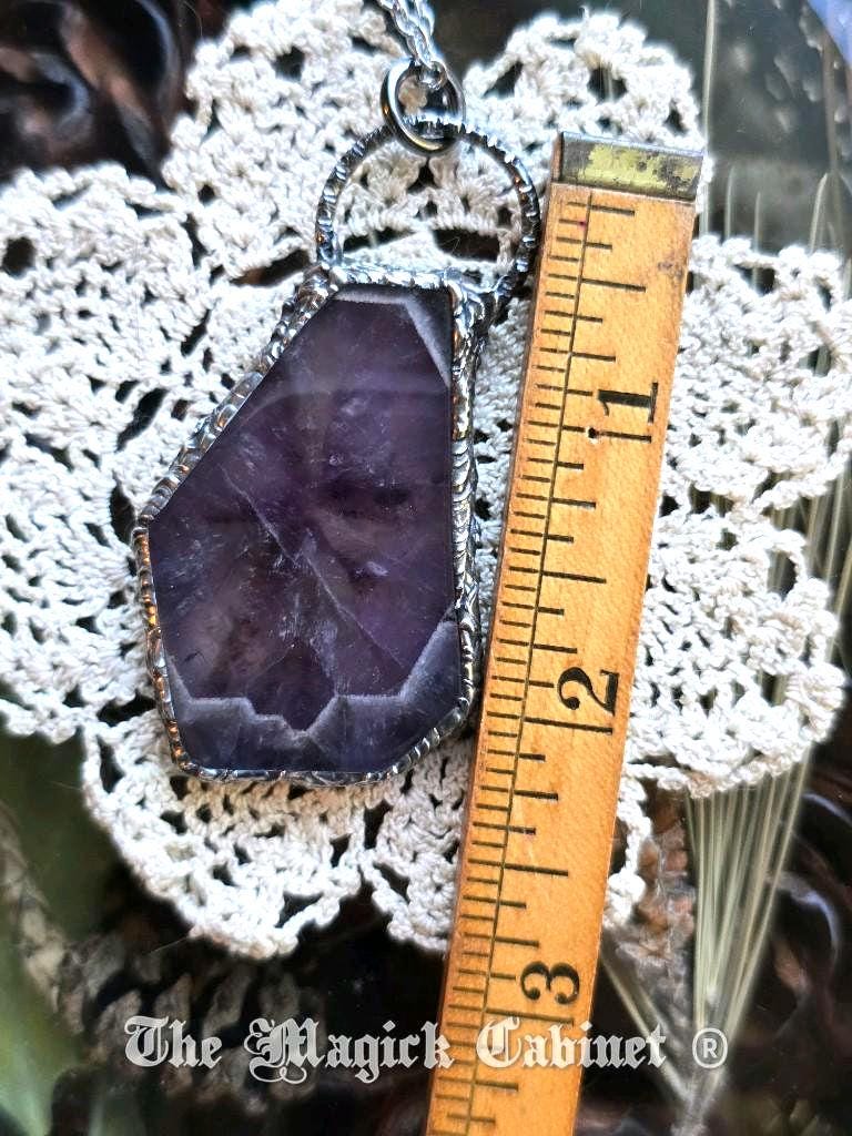 Auralite 23 Crystal Pendant: Handmade Spiritual Stone Necklace