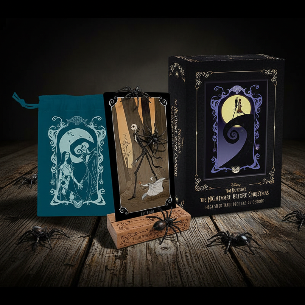 Mega-Sized Tarot: Nightmare Before Christmas Tarot with Guidebook, Bag and Stand