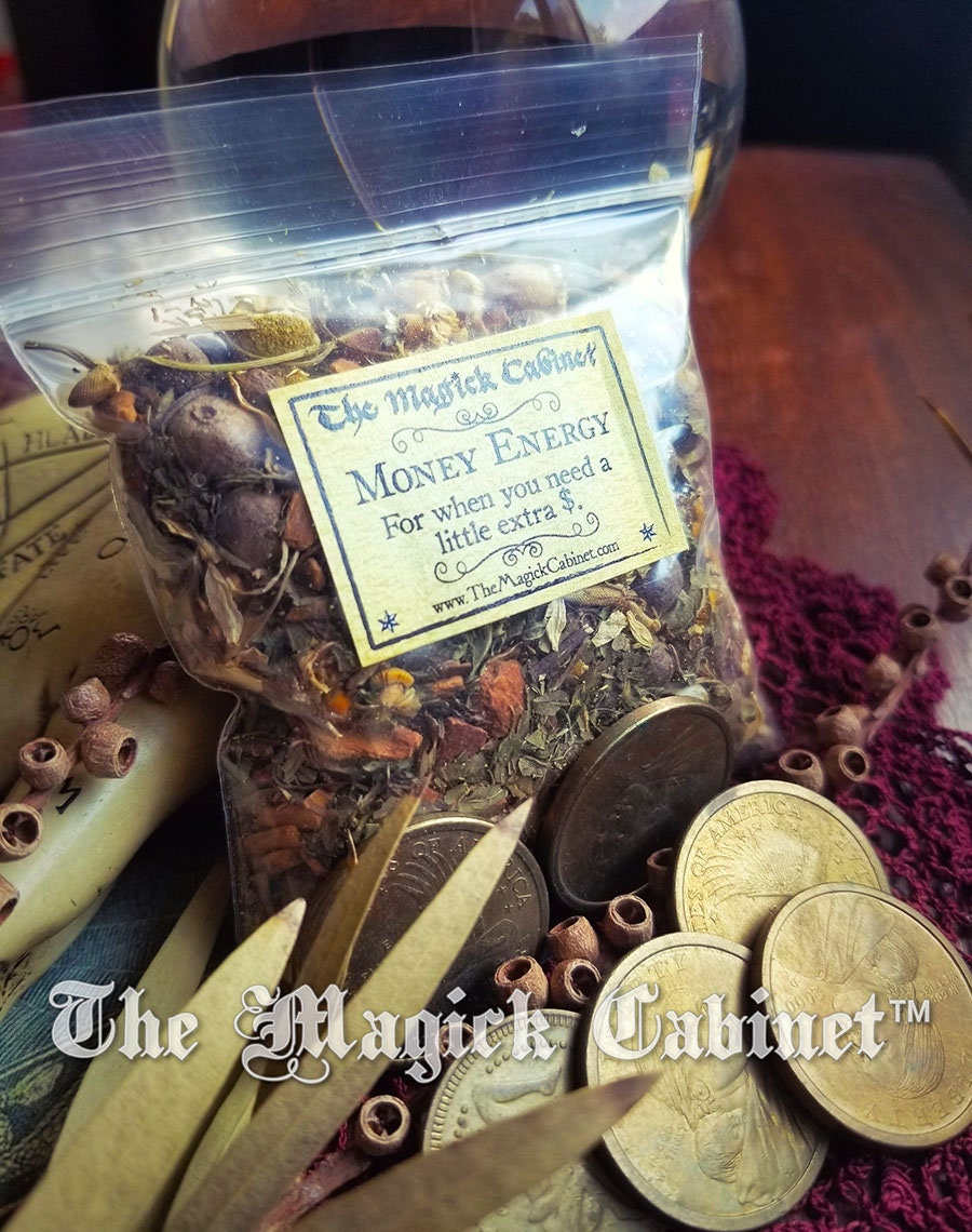 Money Energy Herb Mix: Witchcraft Spell Herbs, Natural Incense