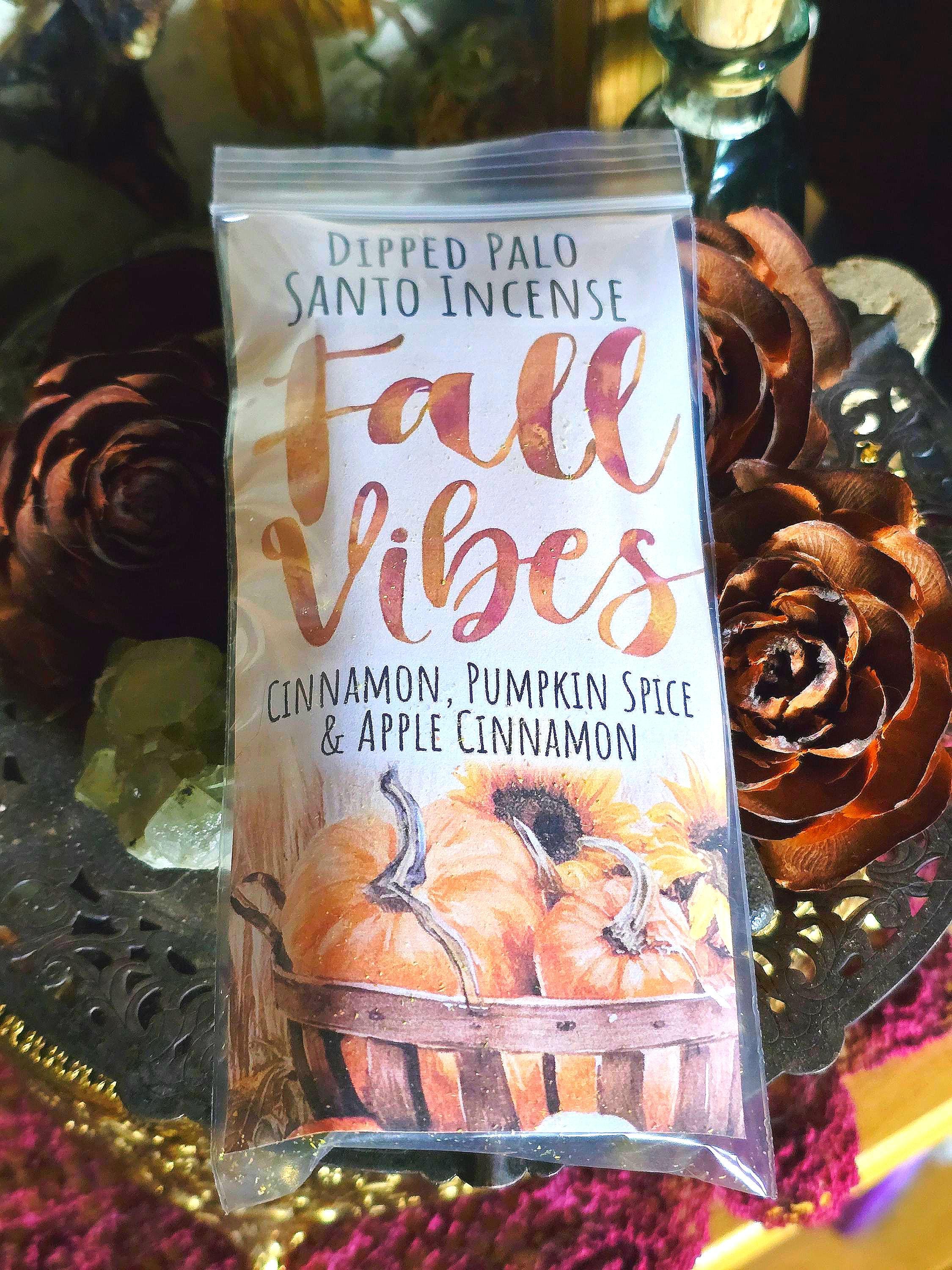 Pumpkin Spice Palo Santo Incense Sticks: Hand-Dipped Autumn Scents