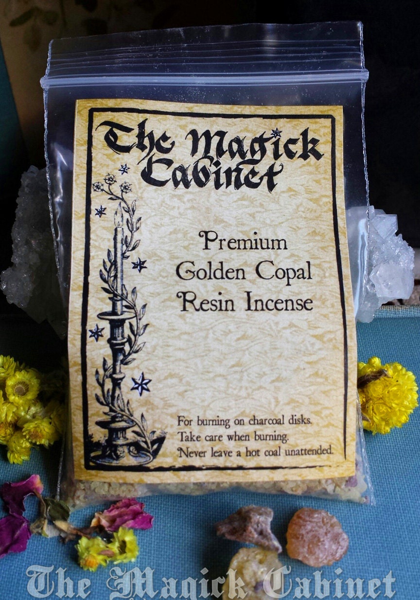 Golden Copal Resin Incense - Wicca Witchcraft Rituals