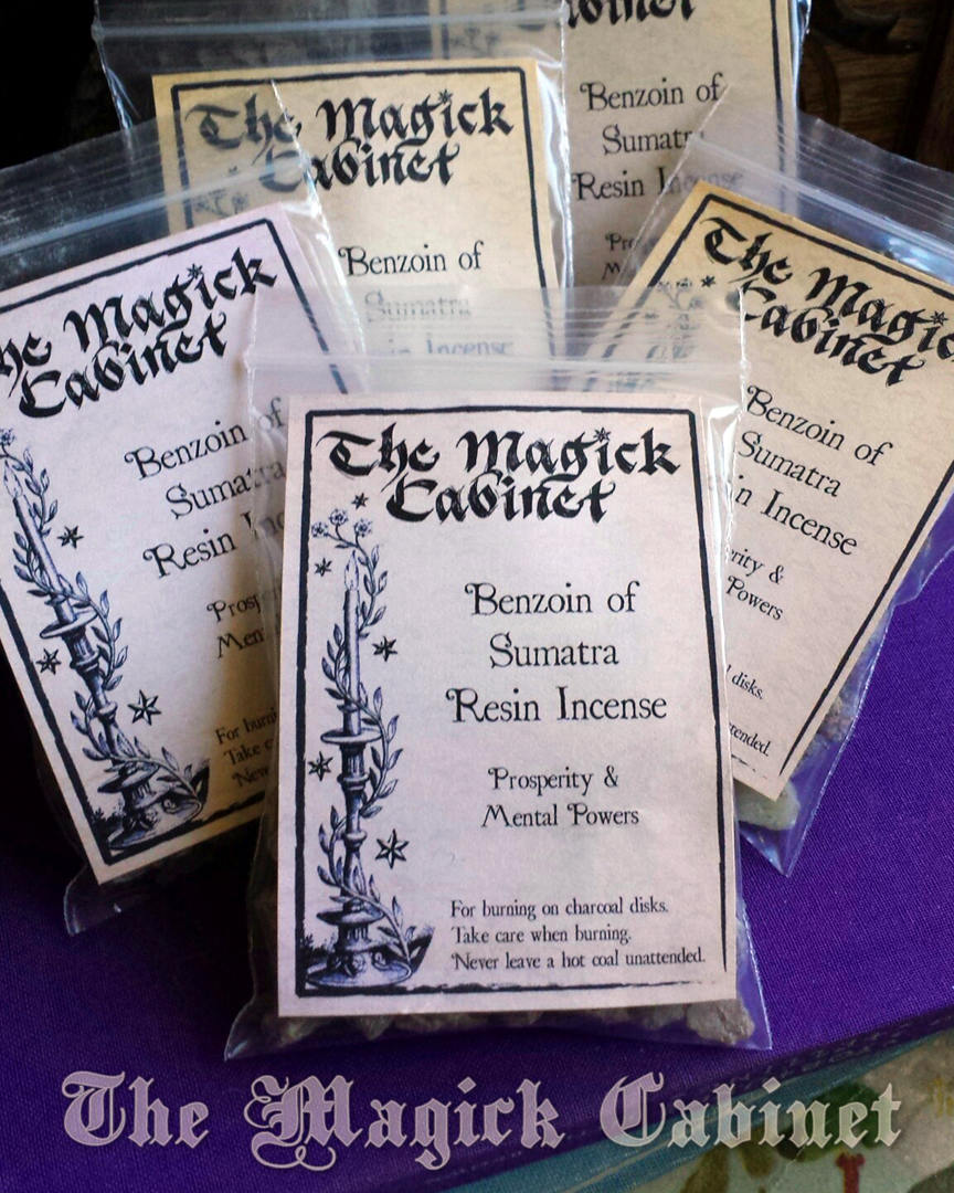 Benzoin Sumatra Resin Incense: Vanilla Scent, Wicca Witchcraft Supply