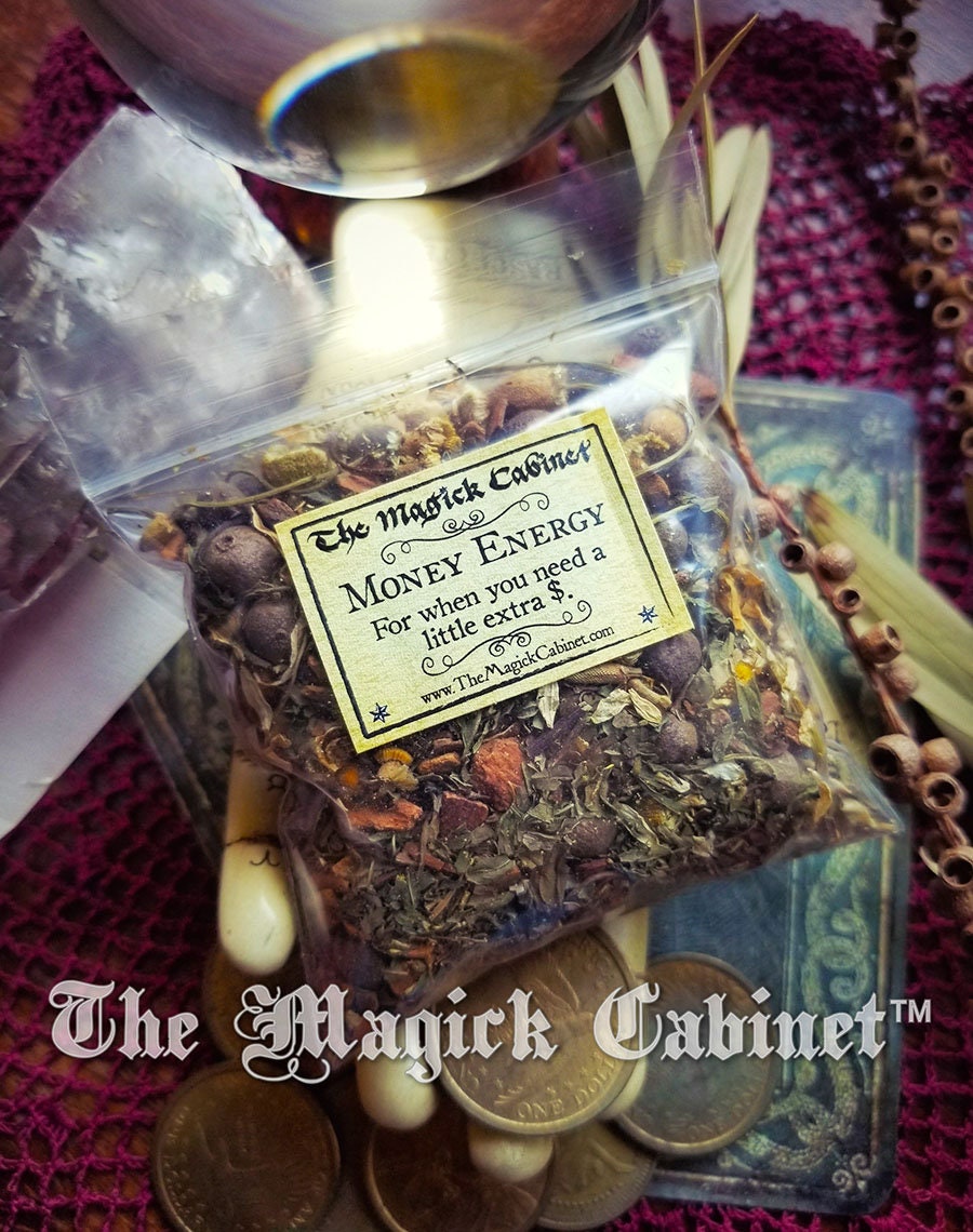 Money Energy Herb Mix: Witchcraft Spell Herbs, Natural Incense