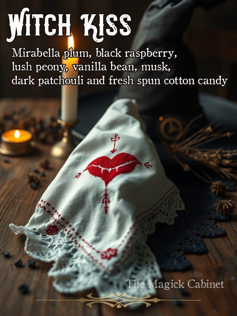 Witch Kiss Perfume: Plum, Raspberry, Peony, Patchouli (10ml)