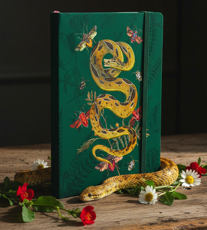 Art of Nature: Garden Snake Gathering Notebook with Elastic Band