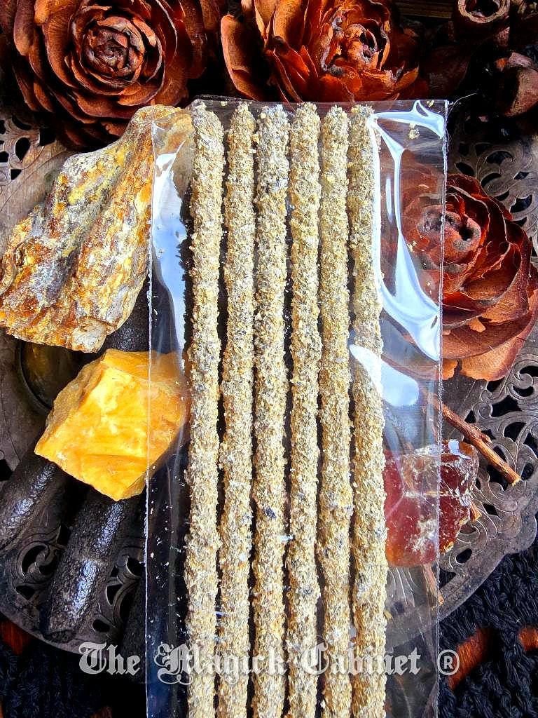 Maya Copal Frankincense Amber Incense Sticks: Hand Rolled Resin, Inspiration, Purification (6-Stick Pack)