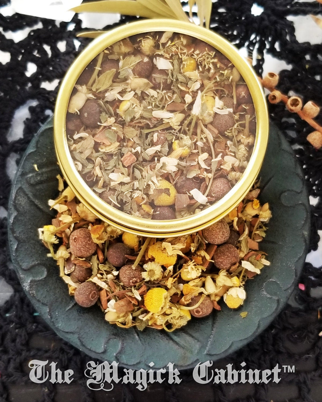 Money Energy Herbal Mix: Luck & Success Spell Herbs in Tin