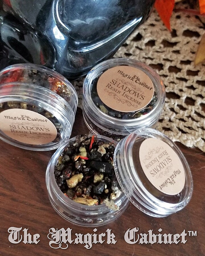 Shadows Resin Incense: Handcrafted Natural Blend for Shadow Work (Sample Jar)