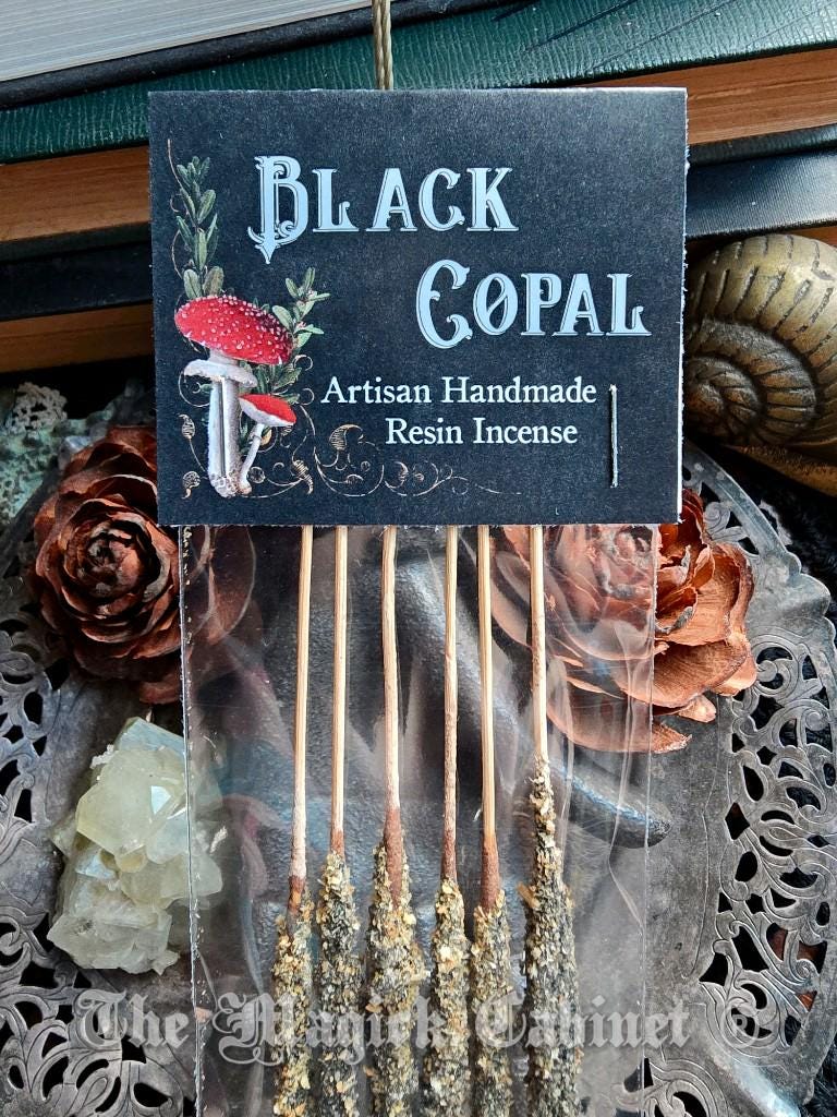 Black Copal Resin Incense Sticks (6 stick pack) For Clearing Negativity and High Magic