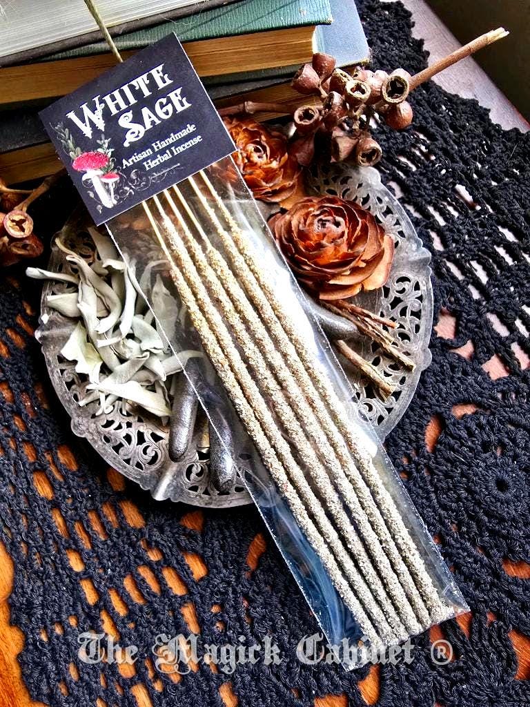 Artisan White Sage Incense Sticks: Hand Rolled Cleansing Blend (6-Pack)