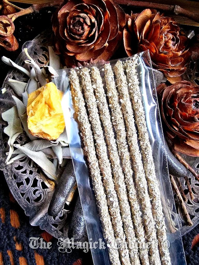 Artisan White Sage Copal Incense Sticks: Cleansing Energy, Hand Rolled (6 Pack)