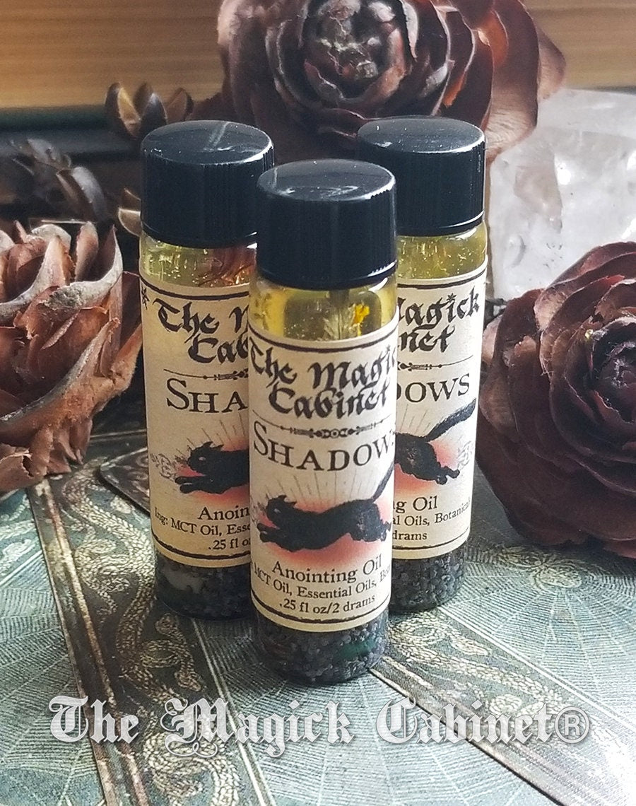 Shadows Anointing Oil: Witchcraft Invisibility Ritual, Aroma Magic Fragrance (.25 floz)