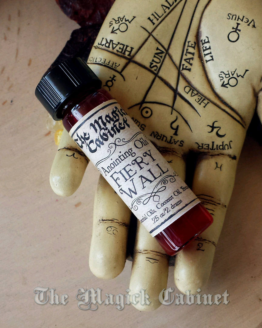 Fiery Wall Protection Oil: Dragon's Blood, Frankincense, Myrrh - Wicca, Pagan, Witchcraft