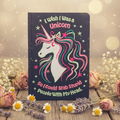 I Wish I Was A Unicorn Embroidered Journal